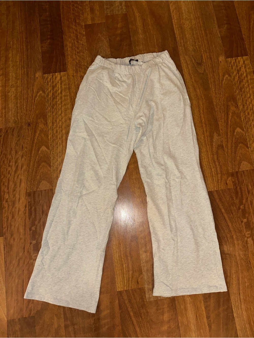 Brandy Melville Casual Elastic-Waist Lounge Joggers in Heather Gray